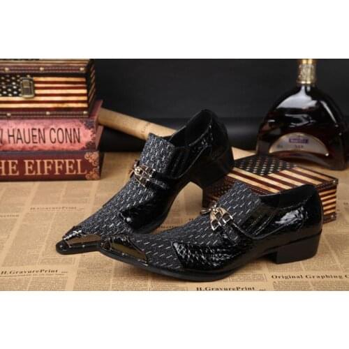 Handmade Top quality Red personalized fashion pointed toe business casual leather increased mens high-heeled 4.8cm shoes 37-46