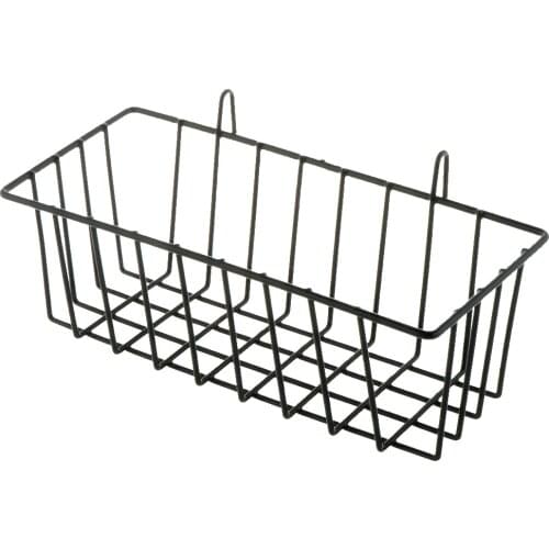 Grid Tall Storage Basket Metal Wire Hanging Basket for Bathroom Storage/ Over The Cabinet with 2 Hook Wire Wall Storage Basket