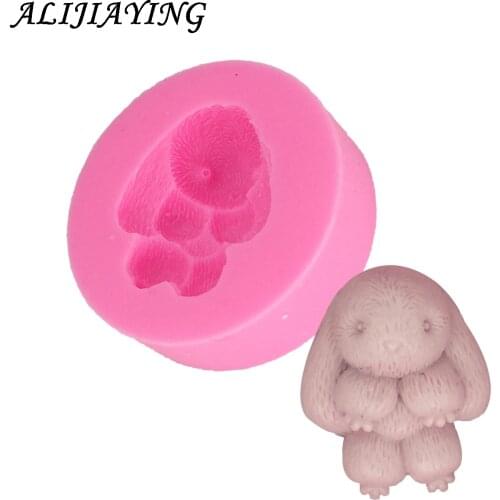 Cute rabbit Silicone Cake Mold Design Cupcake Decoration Fondant 3D Cake tool Sugarcraft Resin Clay Soap Mold DY0024