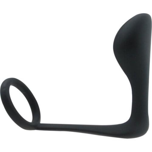 Silicone Men\s Prostate Massager P-spot Anal Butt Plug Cockring Male Sex Toys for man great sex stimulation and pleasure