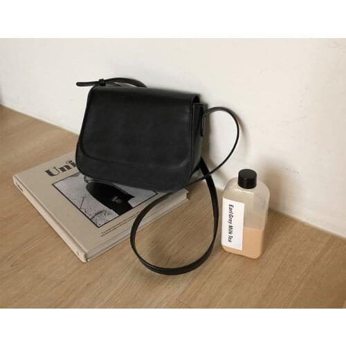 Shoulder Bags Women Bag Handbag Crossbody Bags for Women Purse PU Leather Fashion All-match Simple Saddle Solid Color Zipper New