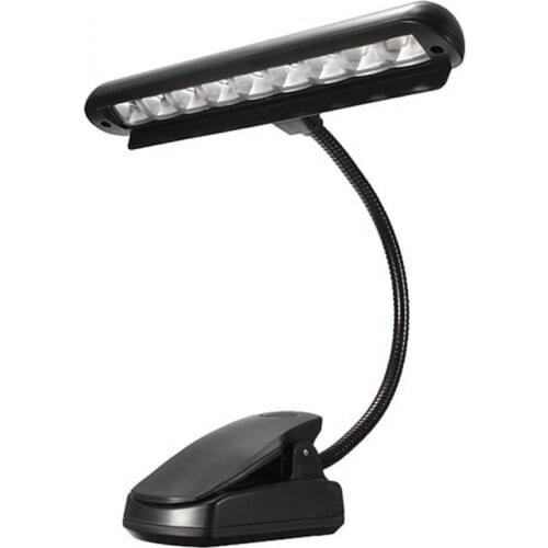 9 LED USB Light Clip-on for Music Stand Portable Flexible Gooseneck Eye Protection Reading Book Light Bed Desktop Lamp Light