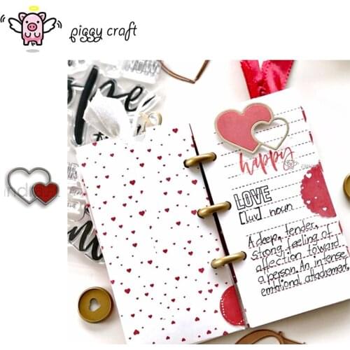 Piggy Craft metal cutting dies cut die mold Lines connect heart Scrapbook paper craft knife mould blade punch stencils dies