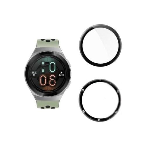 3D Curved Edge Soft Fibre Glass Protective Film Cover For Huawei Watch GT 2e/GT2 E Smartwatch Full Screen Protector GT2E Case