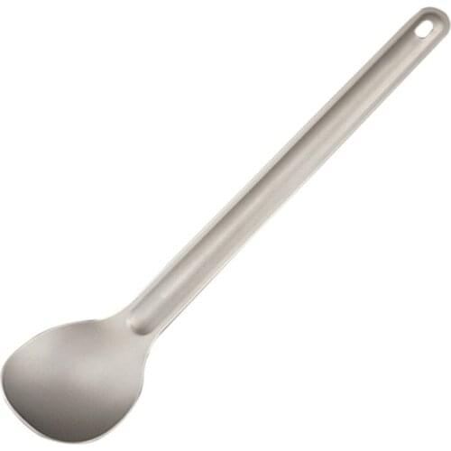 1pc Portable Ultralight Titanium Tableware Outdoor Camping EDC Environmental Long Handle Spoon Fork Outdoor Picnic Accessories
