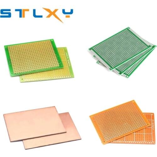 5PCS 4x6 5x7 6x8 7x9 Double Side Prototype PCB Universal Printed Circuit Board Protoboard For Arduino One side Welded plate