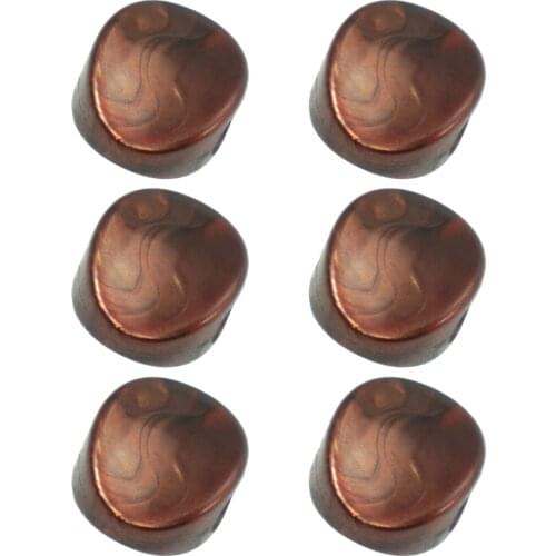 6 Pcs Coffee Guitar Tuning Pegs Keys Button Tuners Machine Heads, Premium Plastic