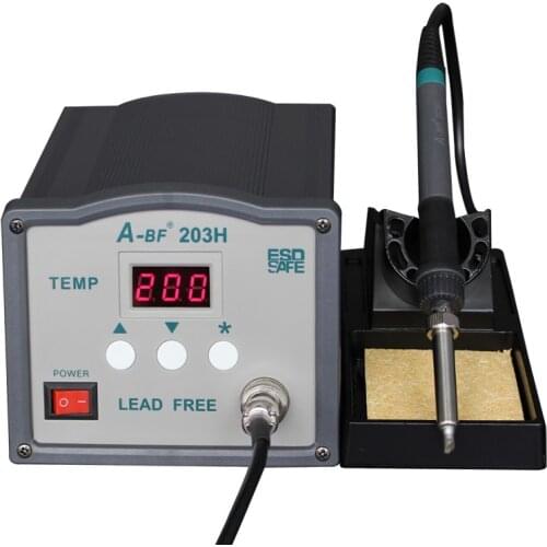A-BF 203H 220V 90W soldering station digital display soldering iron station DIY Auto Sleep High frequency iron thermostat