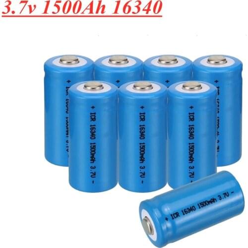 3.7V 1500mAh 16340 Rechargeable Batteries CR123A Battery LED Flashlight Travel Wall Charger For 16340 CR123A Li-ion Battery