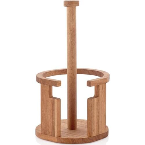 Paper Towel Napkin Holder Stand Bamboo for Home Kitchen Tables Paper Towel Rack Roll Bamboo Bathroom Countertop Accessory napkin