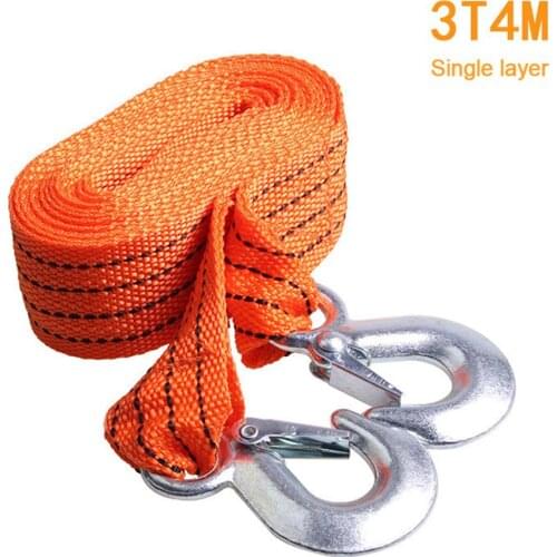 6600lbs 4m Electric Winch Rope Powerful Tow Rope Double-layer Nylon Tow Strap Wholesale Car Tow Rope String For ATV UTV Off-Road