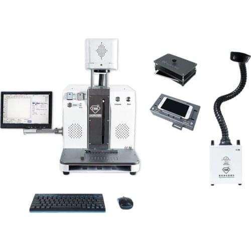 TBK 958C Wireless Control 6W fiber Laser Marking Separating Machine for phone Back Cover Glass Repair with Separated Monitor