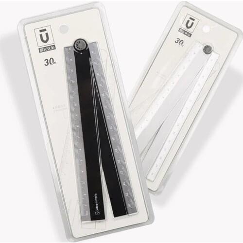 Aluminum Alloy Rule Students 30cm Multifunctional Folding Rule 15cm Calibration Drawing 90-degree L-type Right Angle Rule