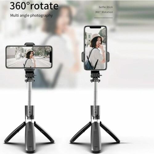 2021 NEW Bluetooth-compatible Wireless Selfie Stick Mini Tripod Extendable Monopod with fill light Remote For IOS Android phone