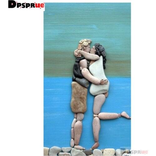 Dpsprue 5D Diy Diamond Painting Cross Stitch "Stone combination" Square Diamond Embroidery Kit Mosaic canvas painting Gift