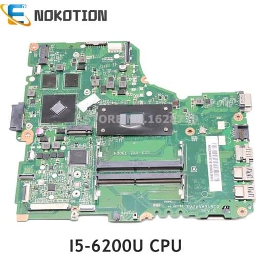 NOKOTION N9GCRWW001 N9.GCRWW.001 DAZ8VMB18C0 for Acer aspire E5-475 PC Motherboard SR2EY I5-6200U CPU DDR3L