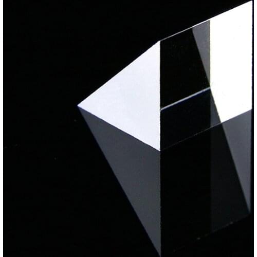 Optical Glass K9 Triangular Prisms 20mm Right Angle Isosceles Prisms External reflection bevel face aluminumed