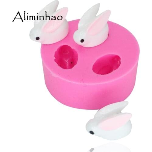 DY0006 Easter rabbit DIY Silicone Mold Sugarcraft dessert Candy Chocolate Molds Fondant Cake Decorating Tools