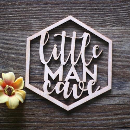 Personalized Wooden Laser Cut Little Man Cave Wooden Plaque,Engagement Present,Baby Shower Decor