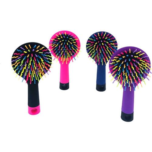 Hair Comb Professional Rainbow Comb Rainbow Volume Anti-static Magic Hair Curl Straight Massage Comb Brush Mirror Styling Tools
