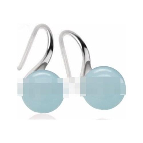 Ry00611 NATURAL LIGHT BLUE EARRINGS NEW