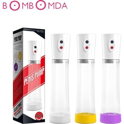 Sex Toys For Men Electric Penis Train Pump Vibrator Silicone Vacuum Penis Enlargers Sleeve Delay Ejaculation Male Adult Products