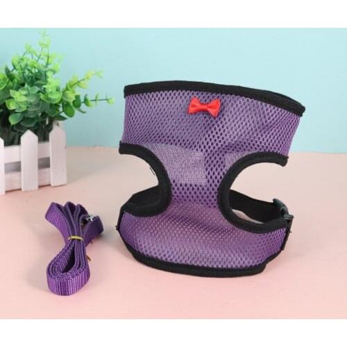 Pet Mesh Soft Harness With Leash Small Animal Vest Lead For Chicken Adjustable Rope With Leash And Matching Belt Hen Pet Supplie