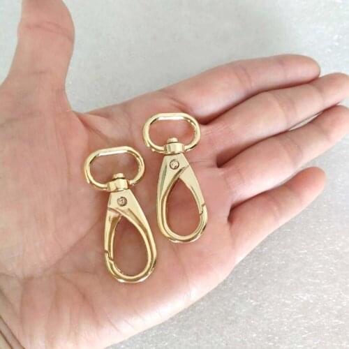 30pcs/lot 15mm 0.59inch Alloy Swivel Clasps Snap Key Hooks DIY Key Chain Ring shinny light gold Free Shipping Ring111