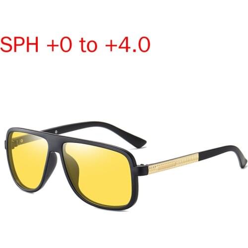 MINCL/2020 Oversized Night Vision Bifocal Reading Sun Glasses Men Multifocal Presbyopia Square Sunglasses Diopter 1.0 To 4.0 NX