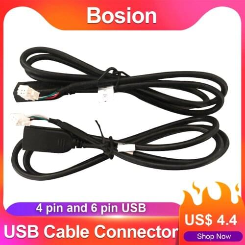 USB cable for android car radio long usb cable 4 pin and 6 pin connector
