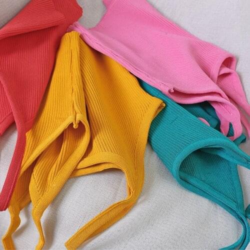 Explosive Sweetness Candy Color Suspenders Vest Women 2020 Summer Fashion New Style Bottoming Short Section Top Tide H1123