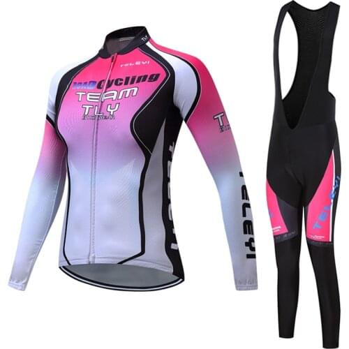 2021 Women Cycling Jersey Set Fashion Bicycle Clothes Road Bike Clothing Maillot Mtb Skinsuit Suit Ladies BIB Pants Wear Dress