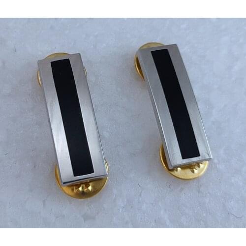 PAIR U.S. ARMY CHIEF WARRANT OFFICER 5 (CW5) BRITE PIN ON RANK INSIGNIA BADGE