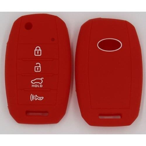2PC Silicone Flip Car Key Cover Case For Kia RIO K2 K3 K5 Picanto Ceed Cerato Sportage SOUL For Hyundai Verna