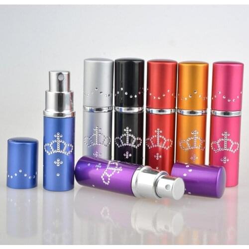 200pcs 10ml empty crown drill point electrochemical aluminum spray perfume sample bottles new