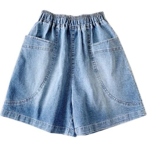 2020 Summer Stretch High Waist Cotton Denim Vintage Women Mini Shorts With Pocket Pantalones Feminino