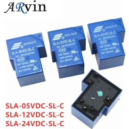 5PCS Power relays SLA-05VDC-SL-C SLA-12VDC-SL-C SLA-24VDC-SL-C 5V 12V 24V 30A 6PIN T90 new and original