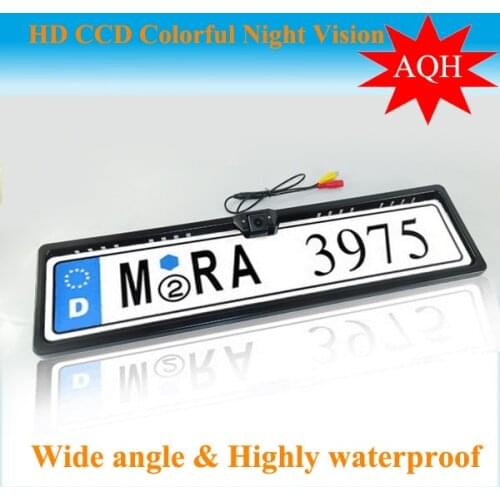 Free shipping New Universal Night Vision European License Plate Frame Car Camera,Rear view camera car reversing camera
