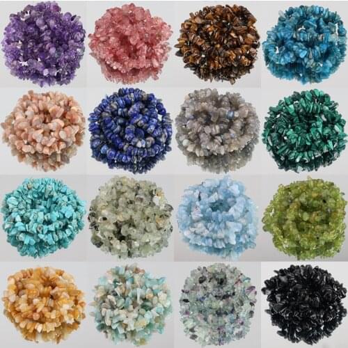 Irregular Freeform Chip Gravel Beads Natural Stone Amethysts Tiger Eye For Jewelry Making 5-8mm Diy Bracelet Necklace 15.5inches