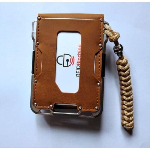 Aluminium Metal Rfid Credit Card Holders for Men New Bank ID Card Case Antithieft Crazy Horse Leather Bifold Wallet Money Bag