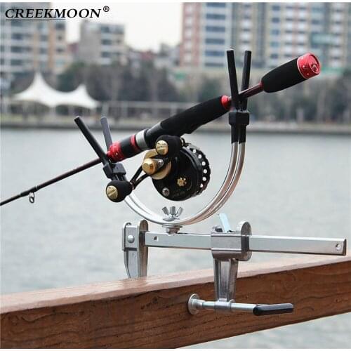 Fishing Support Rod Holder Bracket Yacht Kayaking Yacht Fishing Tackle Tool 360 Degrees Rotatable Rod Holder with Screws Boat