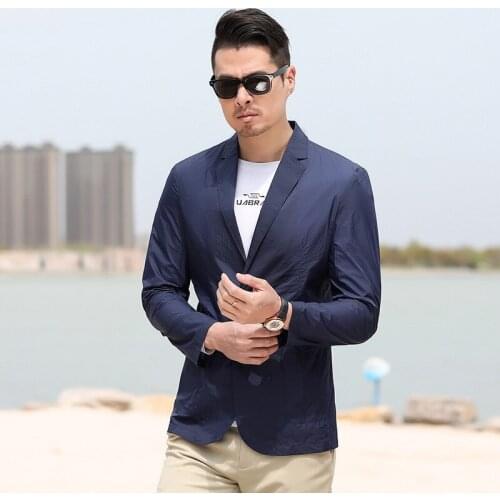 Men Korean Style Suit Jacket 2020 New Autumn Spring Light and Thin Mens Sunscreen Small Suit Thin Breathable Sunscreen Suit