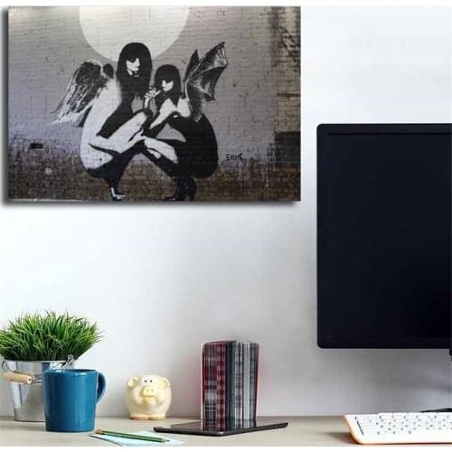 Kneeling Angels Drunken Wall Art Canvas Poster Print Canvas Painting Decorative Picture For Modern Bedroom Home Decor