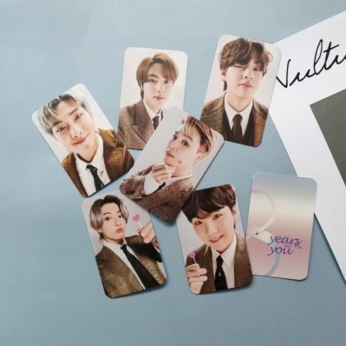 7pcs/set KPOP Bangtan Boys Years with You Lomo Cards 2021 8TH FESTA Postcards JUNG KOOK V JIMIN SUGA RM JIN Fans Collection