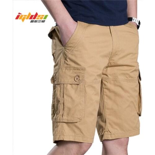 Men Military Cargo Shorts New 2018 Brand Army Camouflage Shorts Men Cotton Loose Work Casual Short Pants Overalls Cargo Trousers