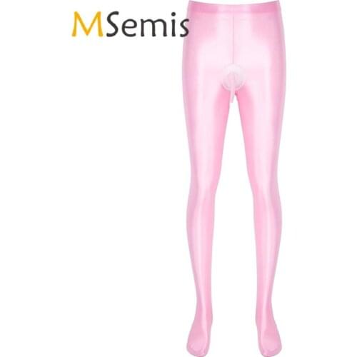 Mens Lingerie Sexy Tights Pantyhose Open Crotch Stretchy Stockings Gay Male Sexy Pantyhose Underwear Bulge Pouch Leggings Pants