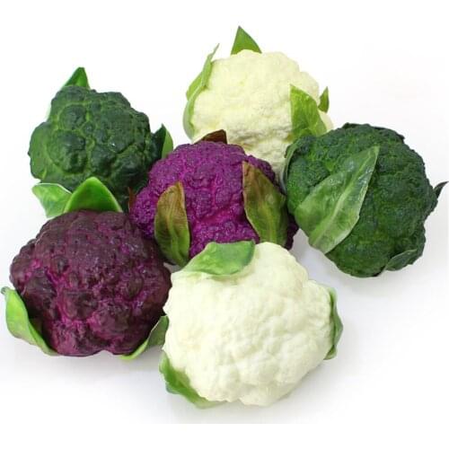 Fake artificial vegetables model broccoli cauliflower brocoli cabbage shopping mall hotel restaurant store decor Faux vegetables