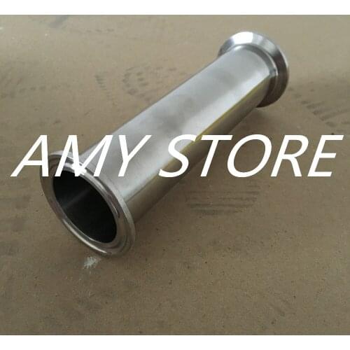 38MM 1-1/2" 1.5" Sanitary Ferrule Straight Pipe Fitting SS304 Tri Clamp Spool Quick Connector Length 6" 152mm