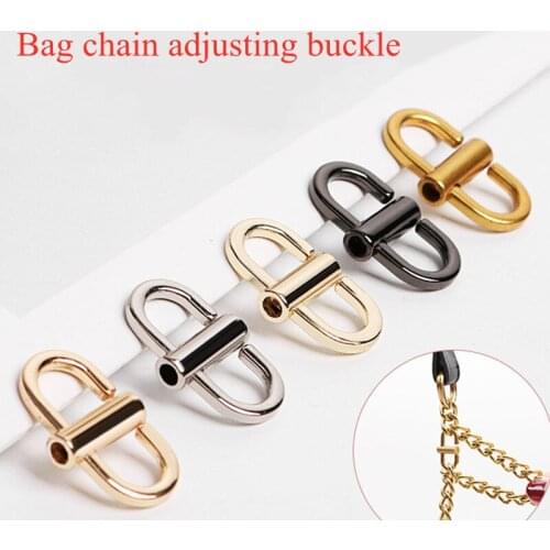 5Pcs Adjustable Metal Bag Chain Fastener Accessories Bag Shoulder Belt Length Shortening Adjusting Buckle Bags Hardware Parts