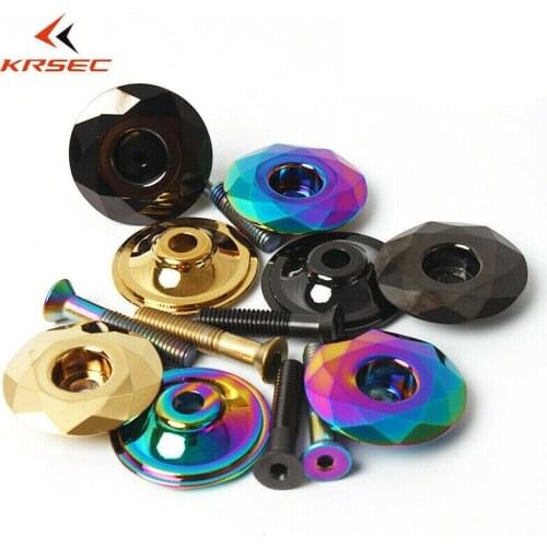 1-1/8" MTB Headset Screws Top Cap Cover Aluminum Alloy Mountain Road Bicycles Bowl Bike Stem Cap Bicycle Accessories